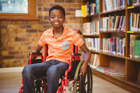 child in a wheelchair